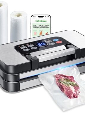 Beelicious Pro Vacuum Sealer Machine - Silver & Black